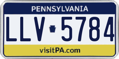 PA license plate LLV5784