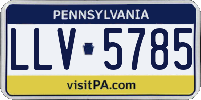 PA license plate LLV5785