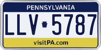 PA license plate LLV5787