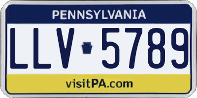 PA license plate LLV5789