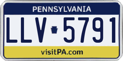 PA license plate LLV5791