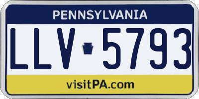 PA license plate LLV5793