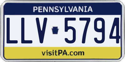 PA license plate LLV5794