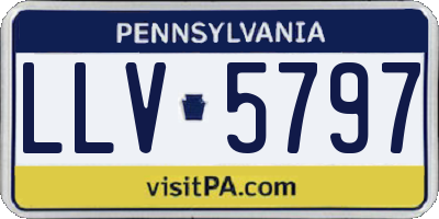 PA license plate LLV5797