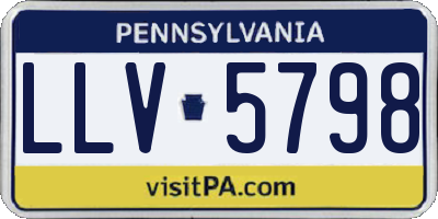 PA license plate LLV5798
