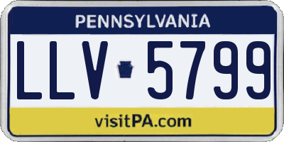 PA license plate LLV5799