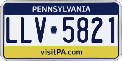 PA license plate LLV5821