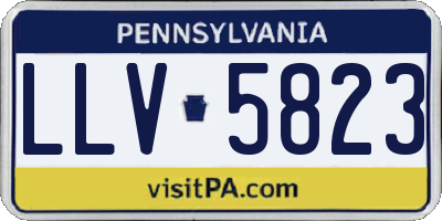 PA license plate LLV5823