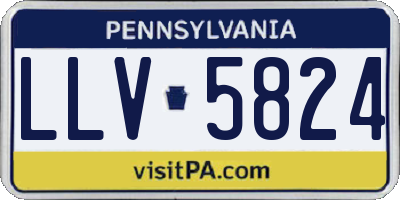 PA license plate LLV5824