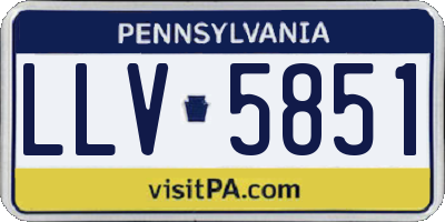 PA license plate LLV5851