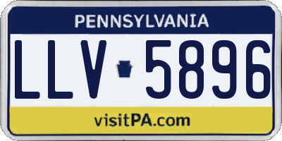 PA license plate LLV5896