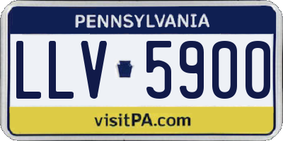 PA license plate LLV5900