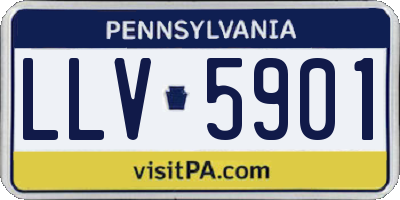 PA license plate LLV5901