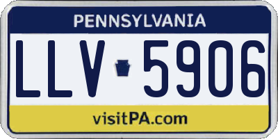 PA license plate LLV5906