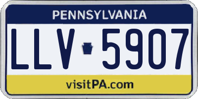 PA license plate LLV5907