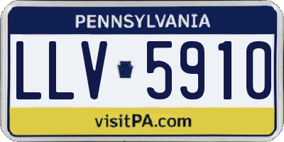 PA license plate LLV5910