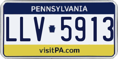 PA license plate LLV5913