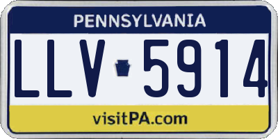 PA license plate LLV5914