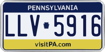 PA license plate LLV5916