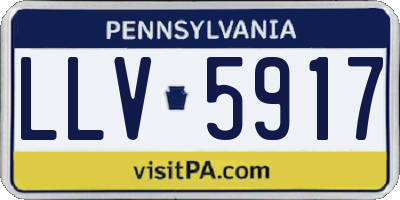 PA license plate LLV5917