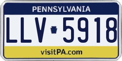 PA license plate LLV5918