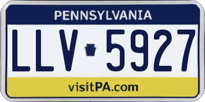 PA license plate LLV5927