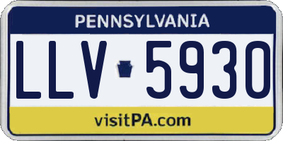 PA license plate LLV5930