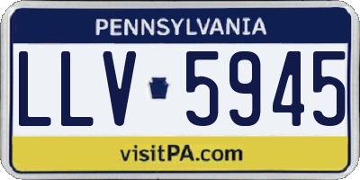 PA license plate LLV5945