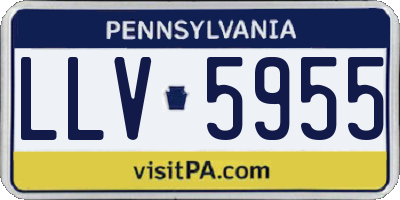 PA license plate LLV5955
