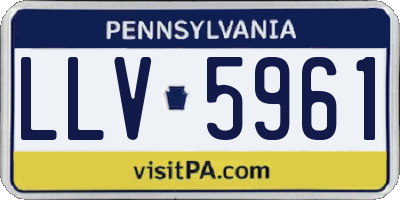 PA license plate LLV5961