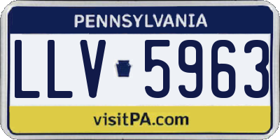 PA license plate LLV5963