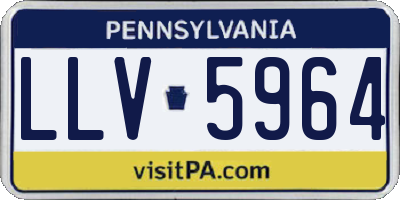 PA license plate LLV5964