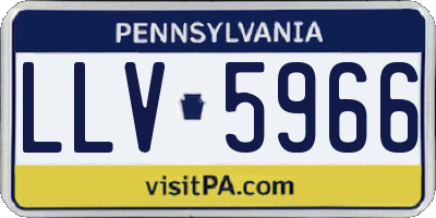 PA license plate LLV5966