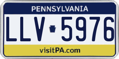 PA license plate LLV5976