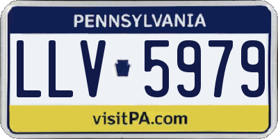 PA license plate LLV5979