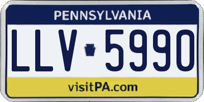 PA license plate LLV5990