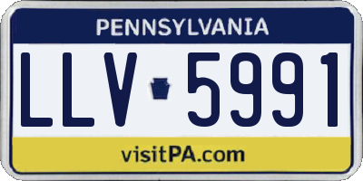 PA license plate LLV5991