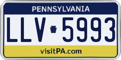 PA license plate LLV5993