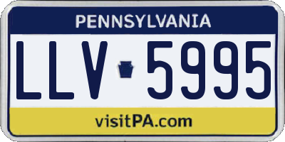 PA license plate LLV5995
