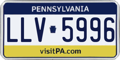 PA license plate LLV5996