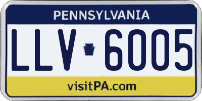 PA license plate LLV6005