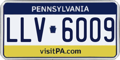 PA license plate LLV6009