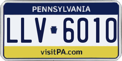 PA license plate LLV6010
