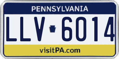 PA license plate LLV6014