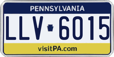 PA license plate LLV6015