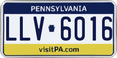 PA license plate LLV6016