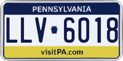 PA license plate LLV6018