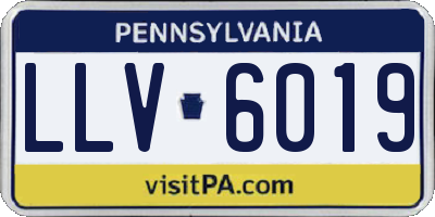 PA license plate LLV6019