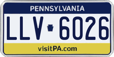 PA license plate LLV6026