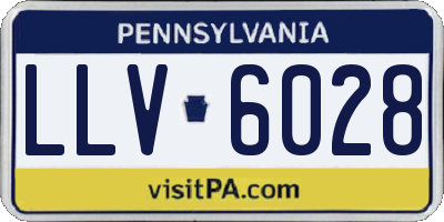 PA license plate LLV6028